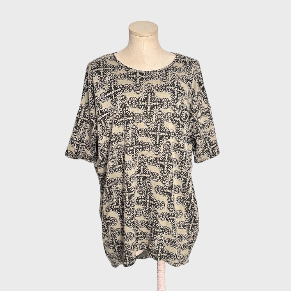 LuLaRoe Irma Scroll Print Tunic Top